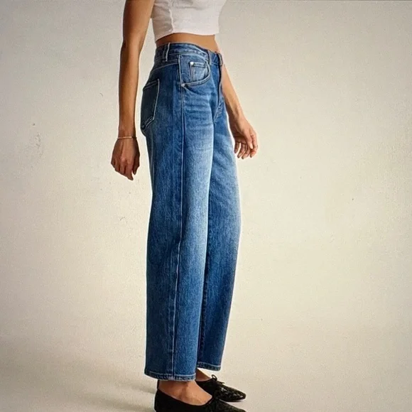 Quince Bella Stretch Barrel Jeans 31 - Picture 2 of 11